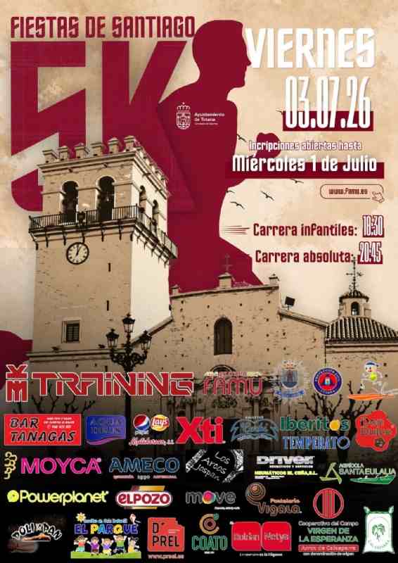 Carrera 5K "Fiestas De Santiago 2026" - Imagen 1