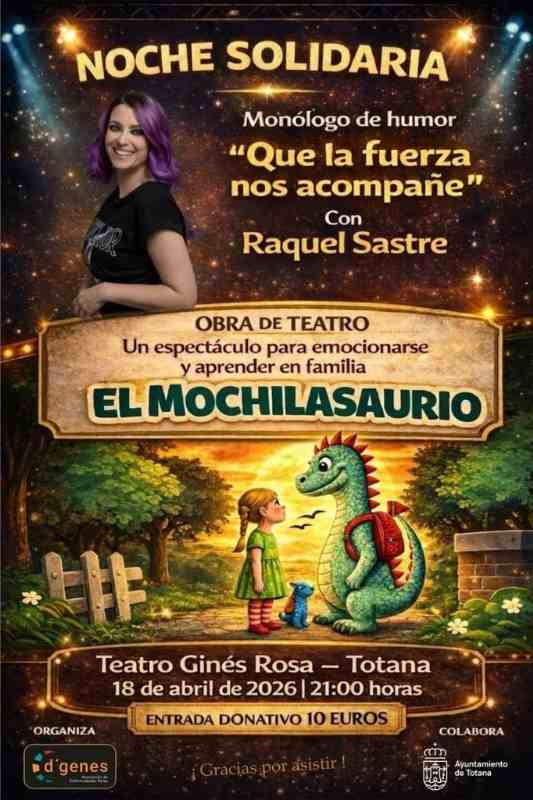 Noche Solidaria: Monólogo Y Obra De Teatro A Beneficio Asociación D'Genes